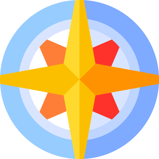 Wind rose Basic Straight Flat icon