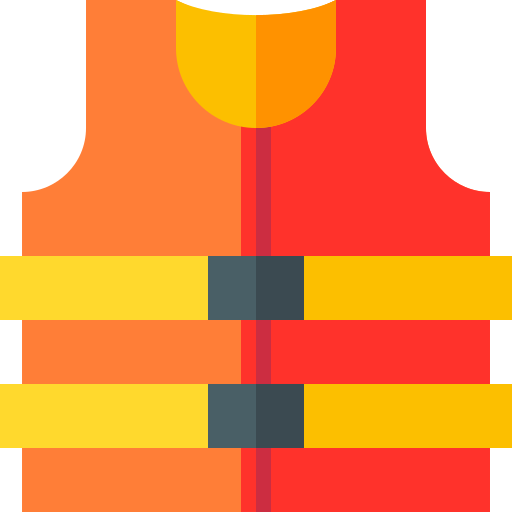 Life vest Basic Straight Flat icon