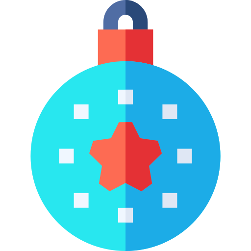 Christmas ball Basic Straight Flat icon