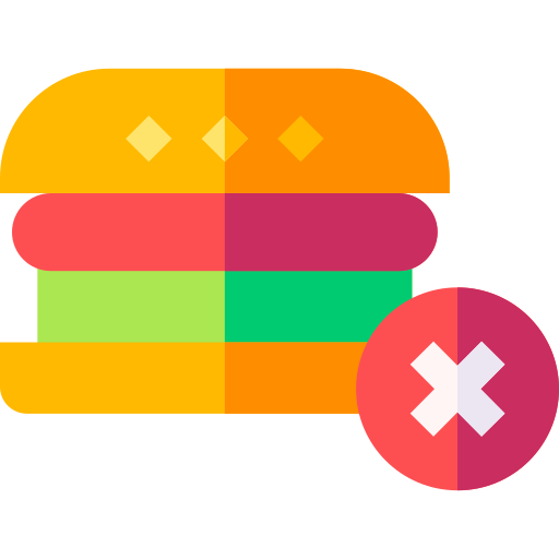 No fast food Basic Straight Flat icon