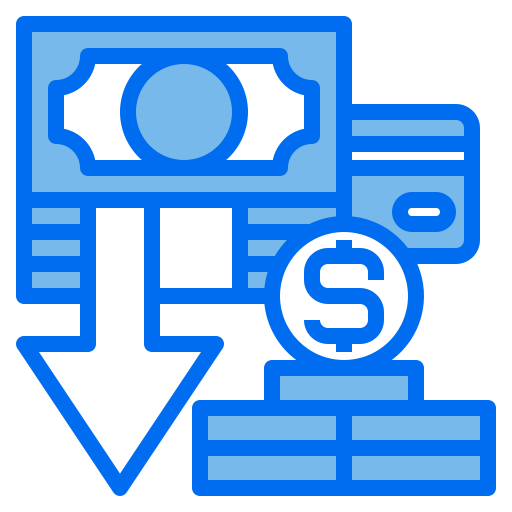 Money Payungkead Blue Icon