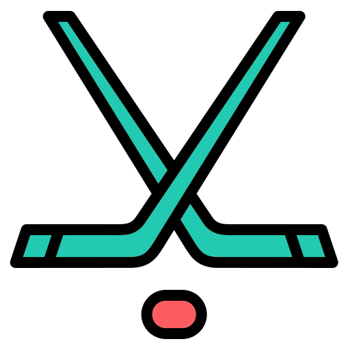 palos de hockey icono gratis