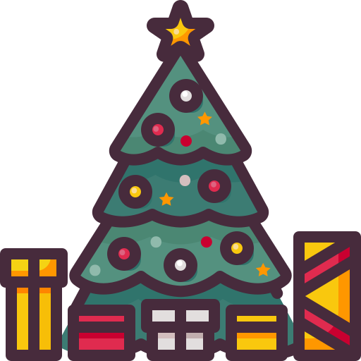 árbol de navidad icono gratis