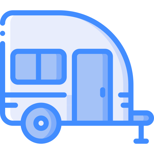 Mobile Home Basic Miscellany Blue Icon