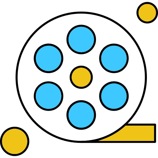 carrete de película icono gratis