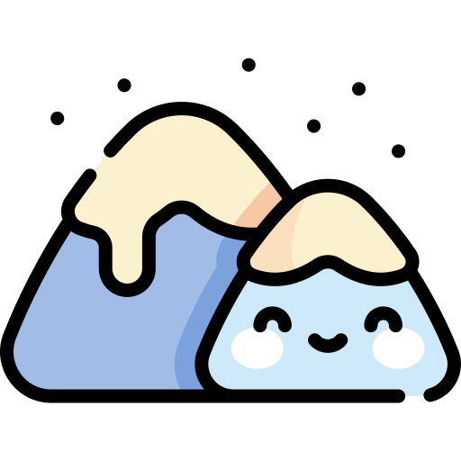 Mountain Kawaii Lineal color icon