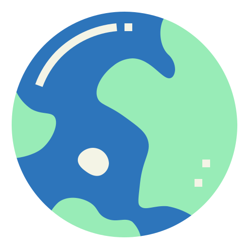 Earth Smalllikeart Flat icon