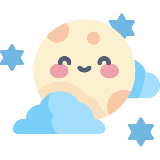 Night Kawaii Flat icon