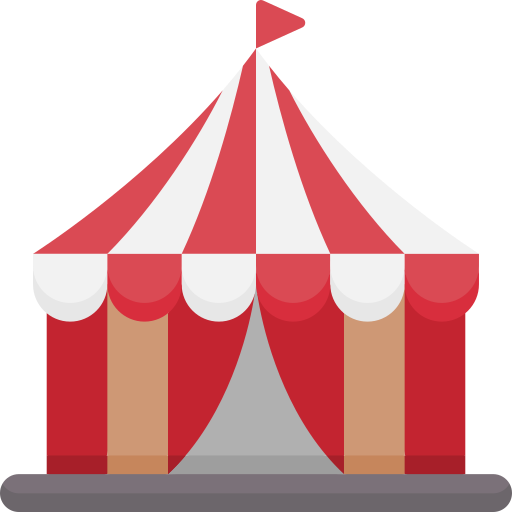 Circus tent - Free entertainment icons