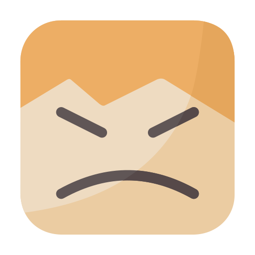 Angry face free icon