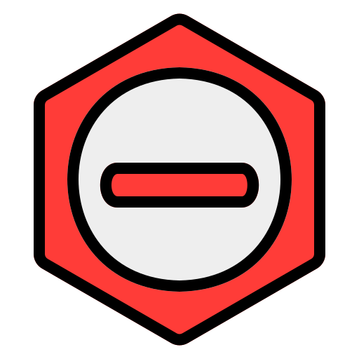 Forbidden Generic Outline Color icon