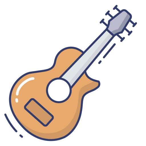 Guitar Dinosoft Lineal Color icon