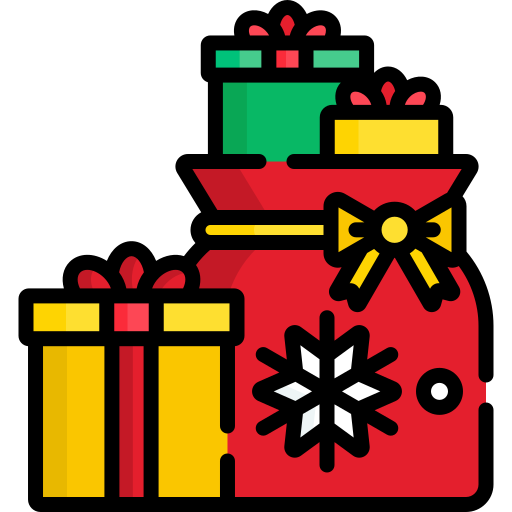 bolsa de navidad icono gratis