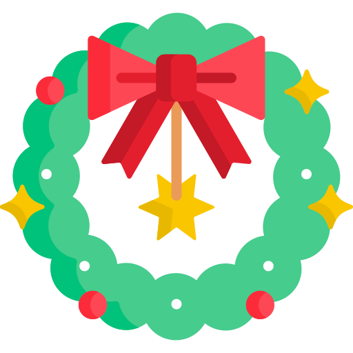 corona de navidad icono gratis