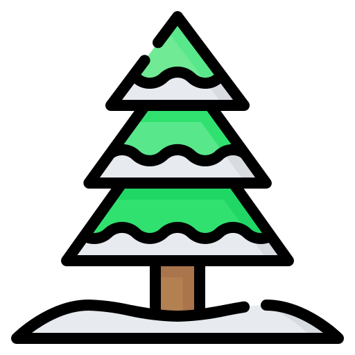 Pine tree Generic Outline Color icon