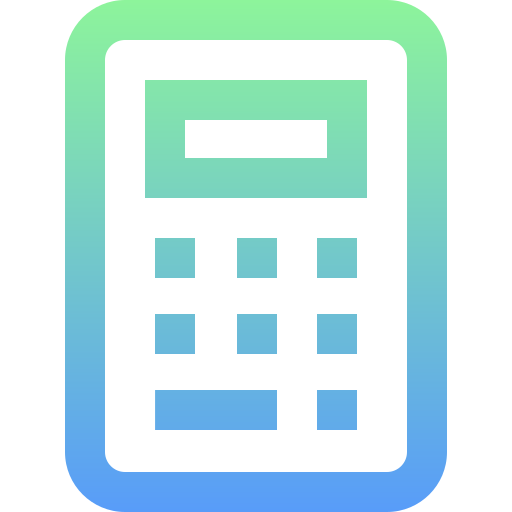 Calculator Super Basic Straight Gradient icon