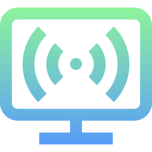 aplicación de transmisión de televisión icono gratis