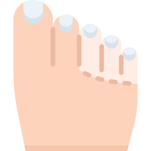 Loss of colour in toes Special Flat icon