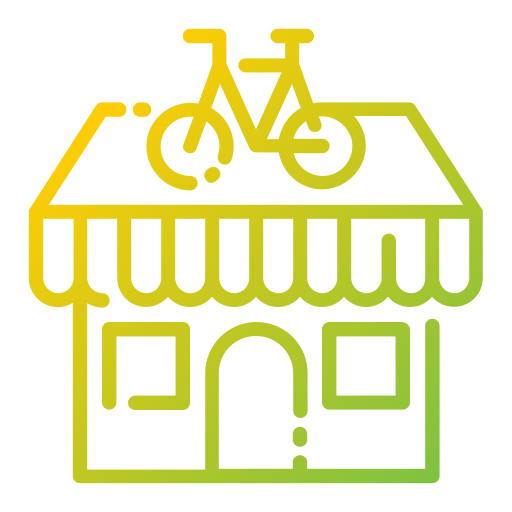 tienda de bicicletas icono gratis