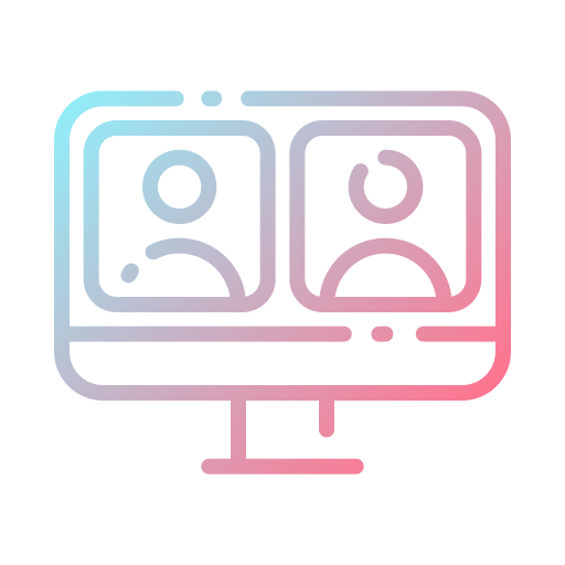 reunión en línea icono gratis