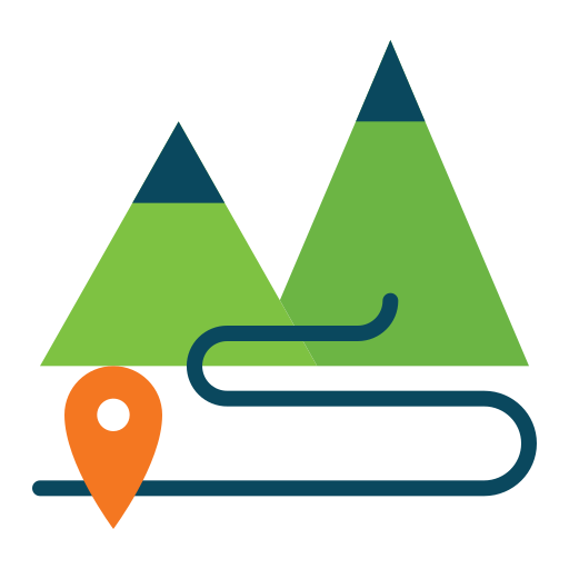 ruta de montaña icono gratis