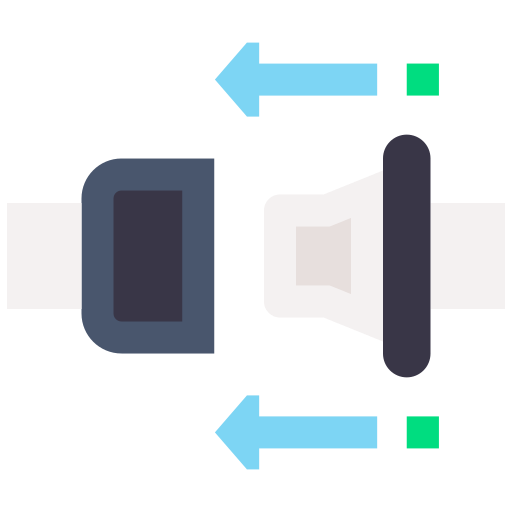 cinturón de seguridad icono gratis