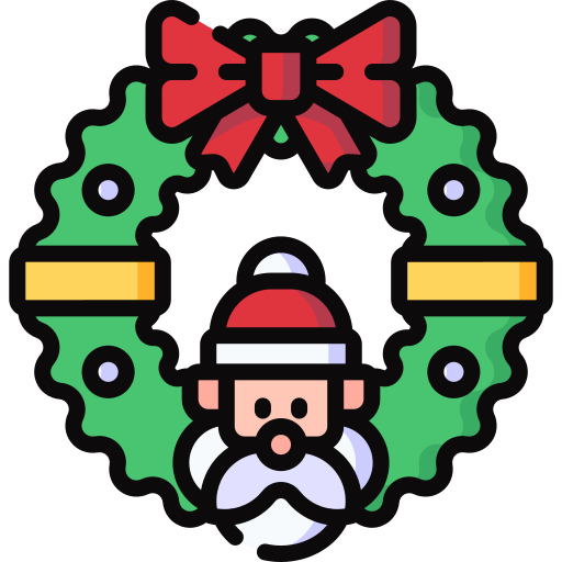 corona de navidad icono gratis