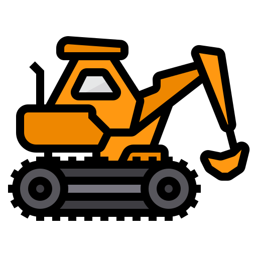 Excavator Itim Lineal Color Icon