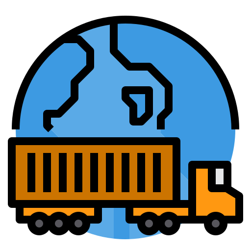 Logistics delivery free icon
