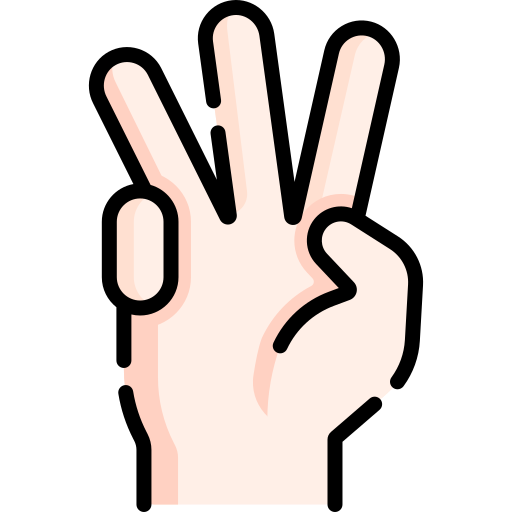 Three - Free gestures icons