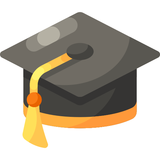 Mortarboard Special Shine Flat icon