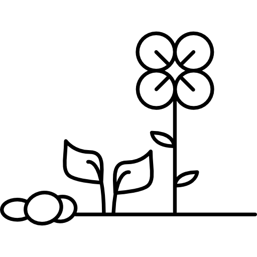 flores y plantas en el suelo. icono gratis