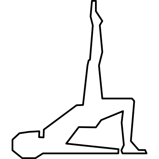 Female stretching icon