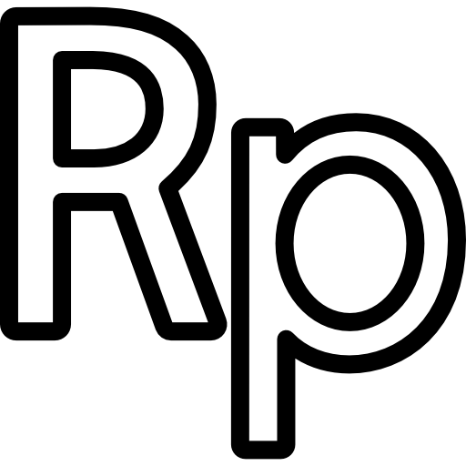 Indonesia rupiah currency symbol icon