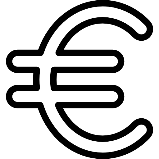 Euro currency symbol free icon