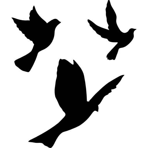 Flying doves group free icon