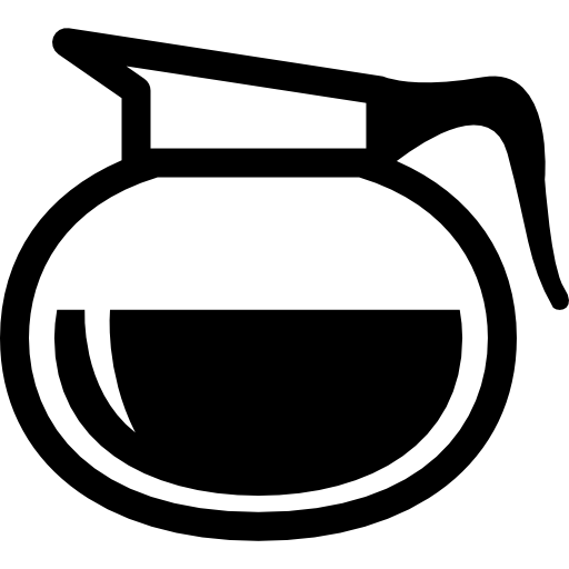 tarro de café de forma redondeada icono gratis