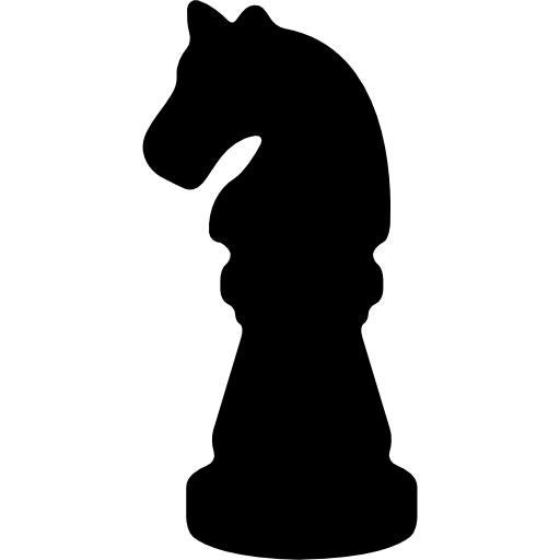 Contorno de peça de xadrez de cabeça de cavalo - ícones de formas grátis