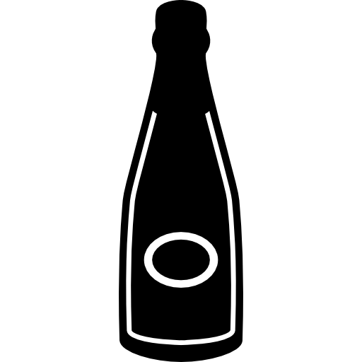 botella de vino oscuro icono gratis