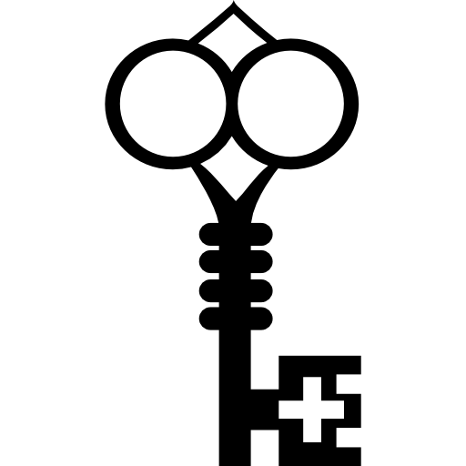 Key with original different shape design - Free security icons