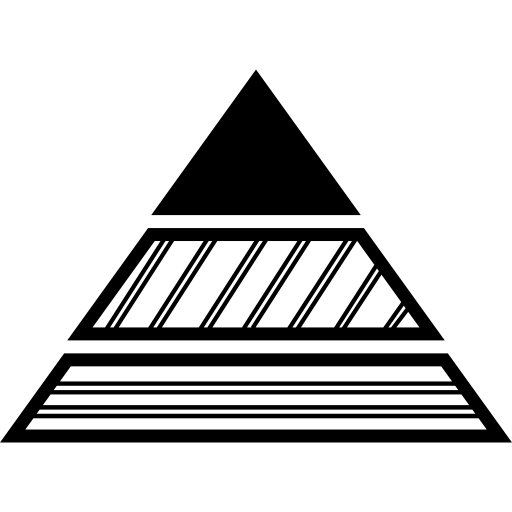 Triangolare piramide grafica