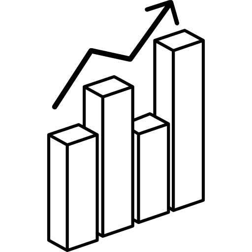 gráfico de barras de análisis de datos 3d icono gratis