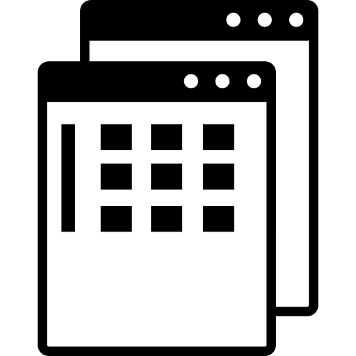 símbolo de ventanas de datos icono gratis