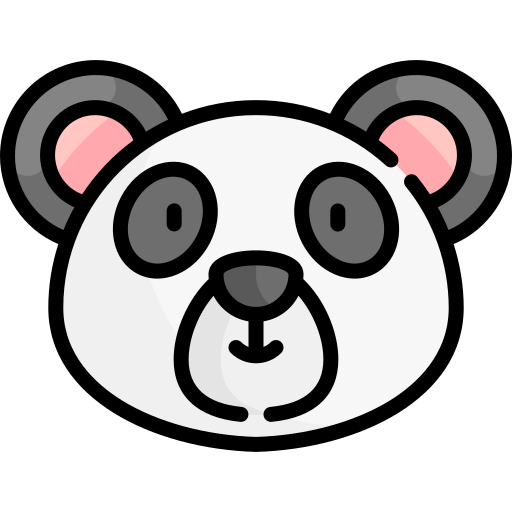 oso panda icono gratis