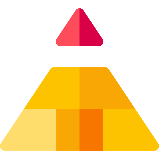 Pyramid Basic Rounded Flat icon