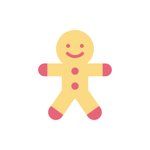 Gingerbread man free icon