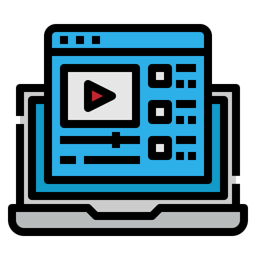 reproductor de video icono gratis