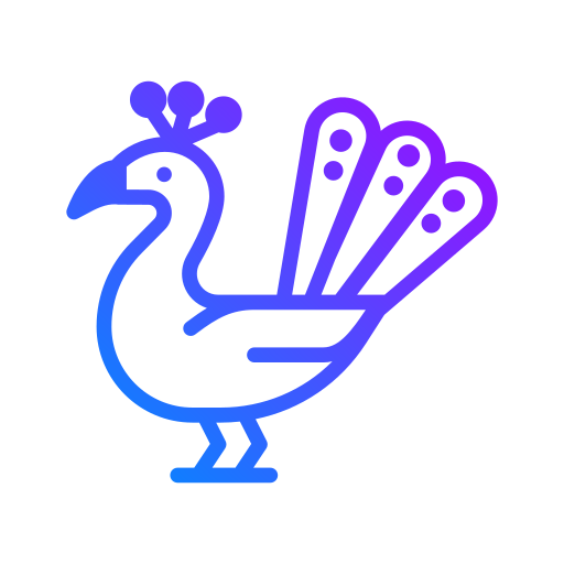 pavo real icono gratis