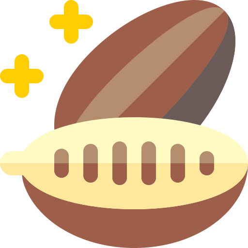 Cocoa Bean Basic Rounded Flat Icon