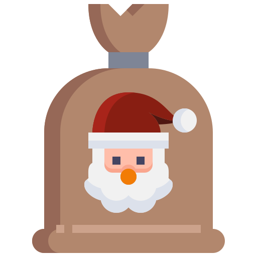bolsa de navidad icono gratis